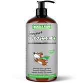 Wonder Paws liquid glucosamine for dogs bottle pour supports easy dosing