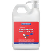 Wonder Paws premium salmon oil for dogs — 128oz bottle with pump for easy feeding