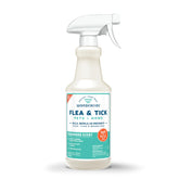Wondercide cedar spray bottle on a pet showing pest protection with natural oils