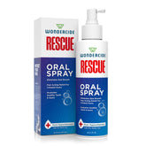 Wondercide Rescue Oral Spray bottle close-up showing fresh breath benefits.