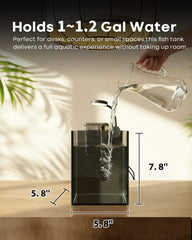 Wonderfactory bright LED light enhances color of betta, guppies, and nano fish.