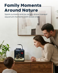Wonderfactory decorative sand and stones create a natural-looking aquascape.