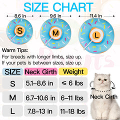 WONONE donut collar on cat neck, lightweight design for daily activities.
