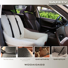 Wooaidagg dog car seat with adjustable straps for a snug fit