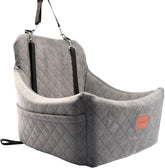 Wooaidagg dog car seat gray front view for secure travel