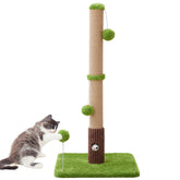 Woochpet 33-inch tall cat scratching post with natural sisal protects furniture