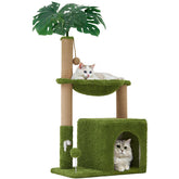 Woochpet 37-inch cat tree top condo offers cozy vertical space for restful naps.