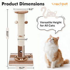 Woochpet cat top perch offers a comfy rest between play.