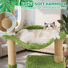 Woochpet cat tree sisal posts β furniture protection through scratching.