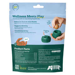 Woof Hip & Joint Pupsicle refill pops close-up of ingredients including salmon oil and glucosamine