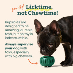 WOOF Party Pupsicle weighted-base stabilizes play for busy chewers.