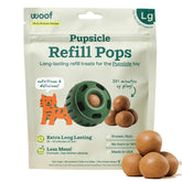 WOOF Pupsicle packaging showcases convenience for on-the-go dog snacks.