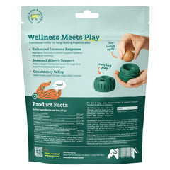 WOOF Pupsicle Refill Pops side view during refill, ideal for continuous play.