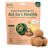 WOOF Pupsicle refill pops XL package front showing long-lasting dog nutrition