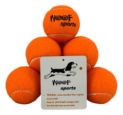 Woof Sports durable dog tennis balls with a thick shell for longer play