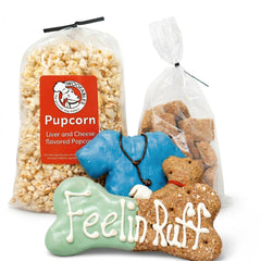 Woofables Get Well Soon Box with Pupcorn, a comforting treat for dogs