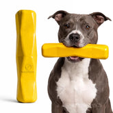 WoofBite Giant XL stick close-up showing rugged, durable rubber for powerful chewers.