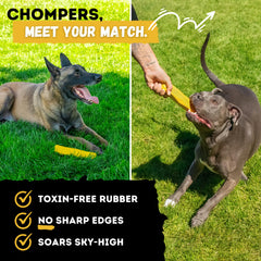WoofBite promotes healthy chewing with an engaging shape and bounce.