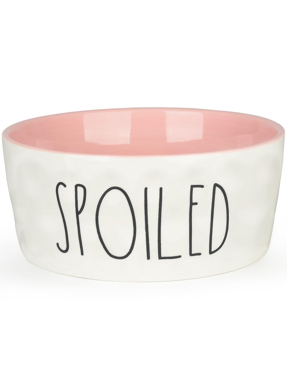 WoofinPets 70oz ceramic bowl full capacity for meals and water.