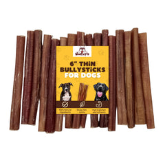 Woofley's 6-inch bully sticks in a 30-count pack for small dogs.