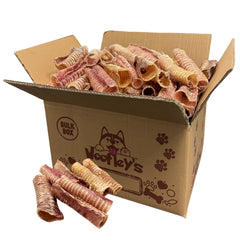 Woofley's Beef Trachea 6-inch packaging highlights a protein-rich chew for rewarding dogs.