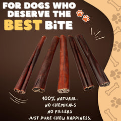 Woofley's Collagen Sticks 6inch pack back view, no hide alternative