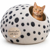 Woolygon merino cat cave exterior with foldable design for easy storage