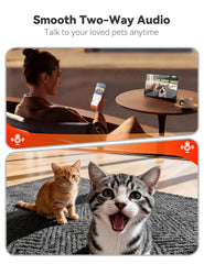 WOPET 1080p HD camera with night vision for clear pet monitoring.