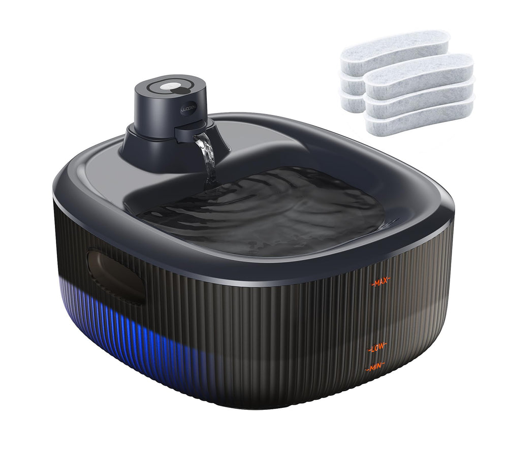 WOPET wireless dog fountain with 6L capacity for fewer refills.