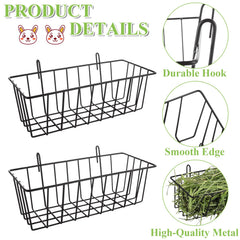 WOPPLXY wall-mounted hay rack demonstrates easy installation and space-saving design.