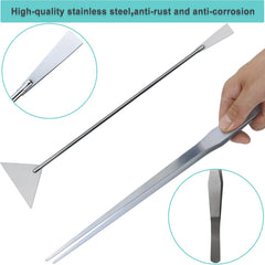 WORFACE curved tweezers reach tight spaces for delicate stems