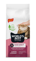 Worlds Best Cat Litter Good Habits attract litter bag plant based attractant invites cat to box