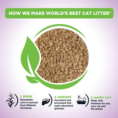 World's Best Cat Litter quick-clumping action demonstrated for easy scooping