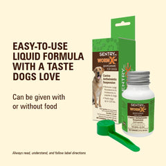WORM X PLUS 7-way broad-spectrum wormer targets common canine parasites.