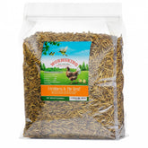 WORMSKING 5lb dried mealworms in a resealable bag for poultry feeding.
