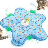 Wortade interactive cat toy with concealed feathers for engaging indoor hide-and-seek play