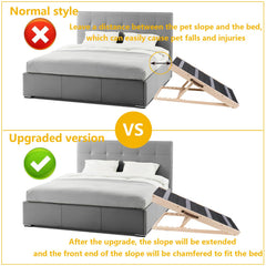 Wotunest non-slip grooved surface reduces slips for small or elderly dogs.