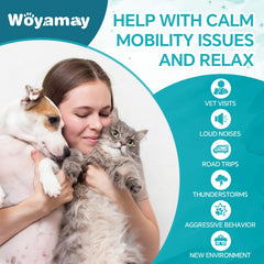 Woyamay Camling Oil highlighted for helping anxious pets feel at ease.