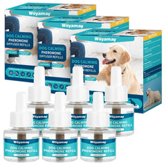 Woyamay dog calming diffuser refills six-pack packaging for long-term use.