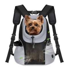 WOYYHO dog carrier backpack front vented mesh keeps small dogs comfortable.