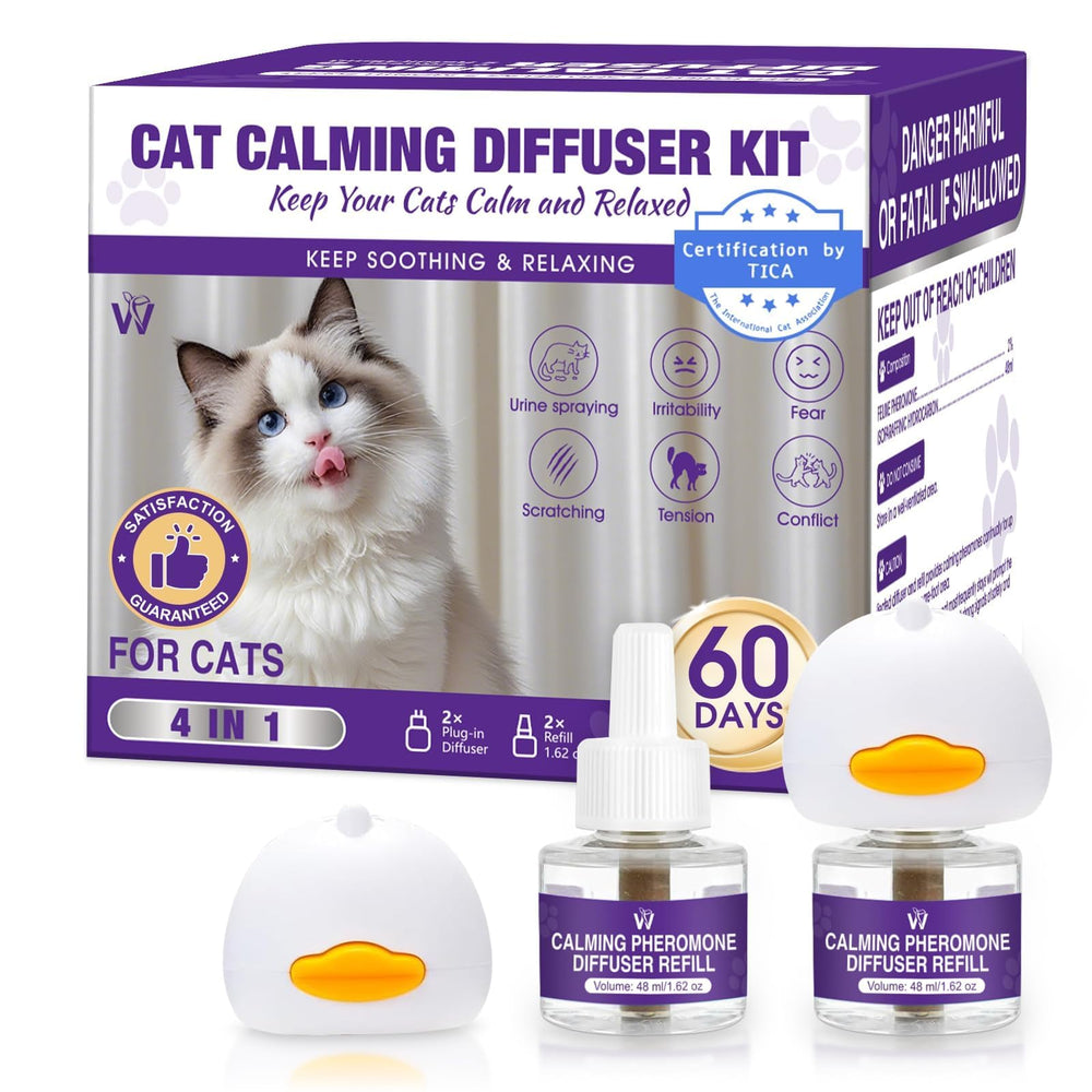 WRAERC Cat Calming Diffuser in use promotes a calmer multi-cat environment
