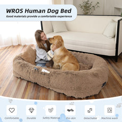 WROS bed faux fur close-up highlights soft, warm texture for comfort