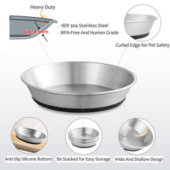 WROSWT 13 oz capacity stainless steel bowl for versatile meals.