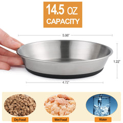 WROSWT heavy-duty bowls hold 13 oz for dry, wet food or water.