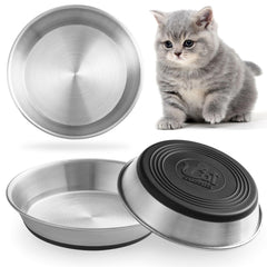 WROSWT stainless steel cat bowls collection for durable daily feeding.