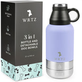WRTZ 32oz lavender bottle with dual bowls for easy hydration on the go