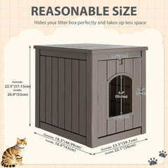 WTFGO enclosure hides the litter box for a tidy living area.