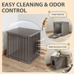 WTFGO litter enclosure showing side table top for everyday use