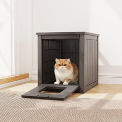 WTFGO hidden litter box side table blends with decor