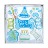 WÜFERS Birthday Boy Cookie Box promo—perfect for celebrating dogs' special days.